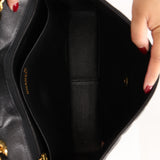 Chanel Jumbo Mademoiselle Single Flap Black Caviar 1993 24K GP
