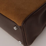 Limited Edition Hermès 2007 Ebene Vautour Evercalf and Blond Troika Kelly 32 PHW
