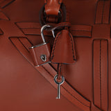 Dior 2016 Cognac Macro Woven Cannage Connect Duffle Bag