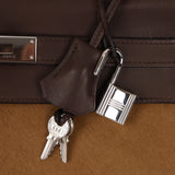 Limited Edition Hermès 2007 Ebene Vautour Evercalf and Blond Troika Kelly 32 PHW
