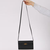Hermès 2021 Noir Epsom Kelly to Go Wallet GHW