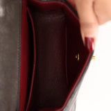 Rare Chanel Parent and Child Kelly Black Lambskin 1996 24K GP