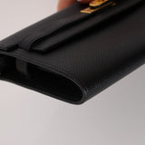 Hermès 2021 Noir Epsom Kelly to Go Wallet GHW