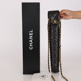 Limited Edition Chanel Umbrella Case Bag Black Lambskin 1994 24K GP