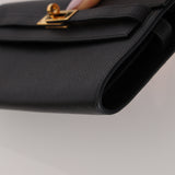 Hermès 2021 Noir Epsom Kelly to Go Wallet GHW