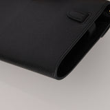 Hermès 2021 Noir Epsom Kelly to Go Wallet GHW