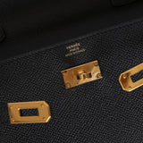 Hermès 2021 Noir Epsom Kelly to Go Wallet GHW