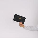 Hermès 2021 Noir Epsom Kelly to Go Wallet GHW