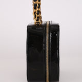 Chanel Small Pick Me Vanity Case Black Patent 2023 AGHW