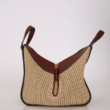 Loewe Raffia Leather-Trimmed Small Hammock