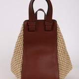 Loewe Raffia Leather-Trimmed Small Hammock