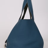 Limited Edition Hermès 2013 Vert Canopée and Bleu Thalassa Clemence Picotin 22 PHW