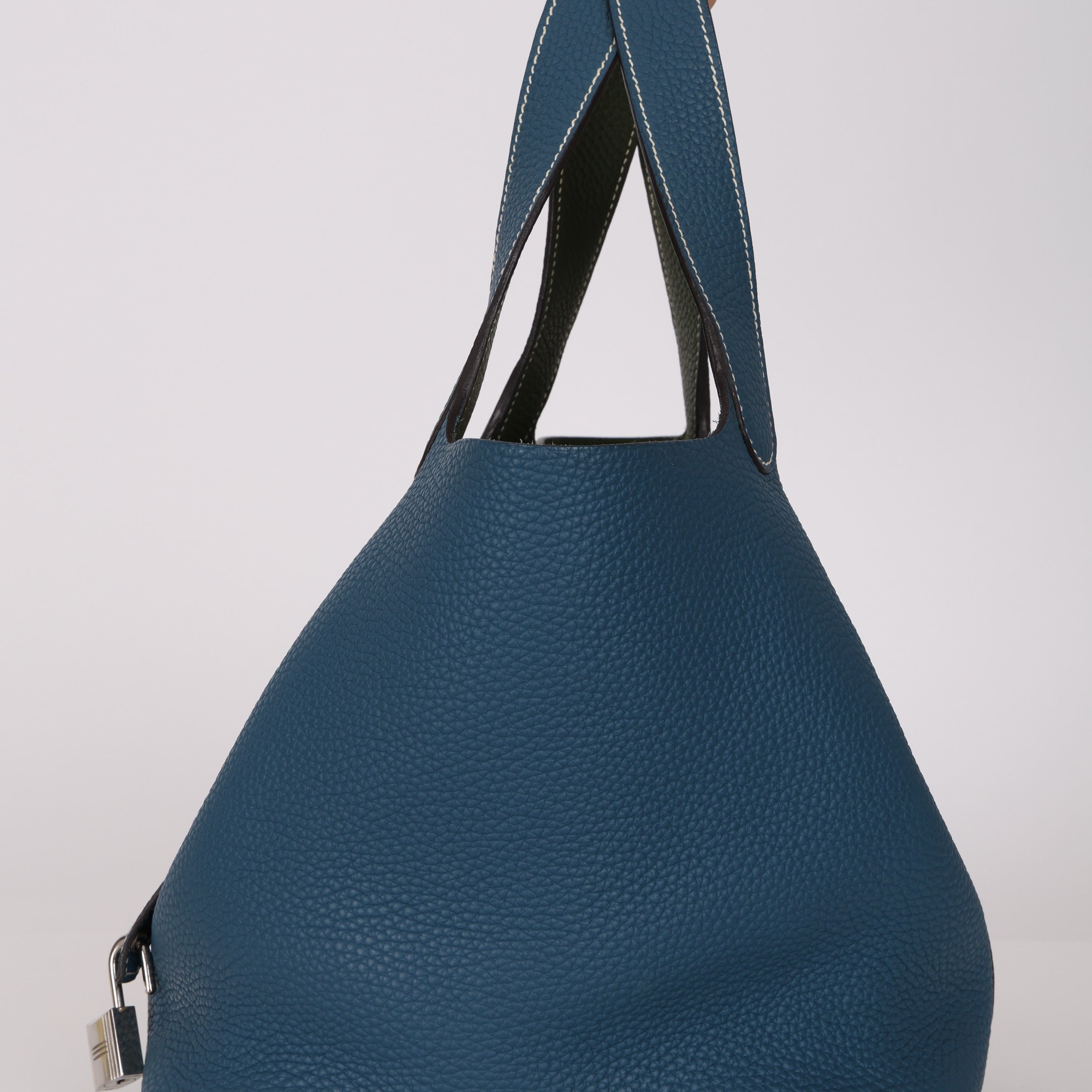 Limited Edition Hermès 2013 Vert Canopée and Bleu Thalassa Clemence Picotin 22 PHW