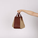 Loewe Raffia Leather-Trimmed Small Hammock
