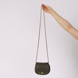 Chanel 2023 Khaki Mini Mail Clutch on Chain AGHW