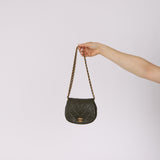Chanel 2023 Khaki Mini Mail Clutch on Chain AGHW