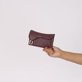 Limited Edition Dior Saddle Long Wallet Purple Ostrich 2000