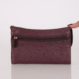 Limited Edition Dior Saddle Long Wallet Purple Ostrich 2000