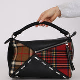Limited Edition Loewe Plaid Medium Puzzle Bag