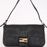 Fendi Re-Edition 1997 Baguette Black Embossed Leather 2007