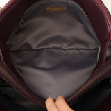Chanel 2011 Bordeaux Quilted Calfskin Stitch Triptych Small Bowling Bag