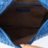 Bottega Veneta Cobalt Intercciato Small Hobo