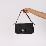 Fendi Re-Edition 1997 Baguette Black Embossed Leather 2007