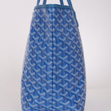 Goyard Goyardine Saint Louis PM Tote Blue Coated Canvas