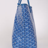 Goyard Goyardine Saint Louis PM Tote Blue Coated Canvas