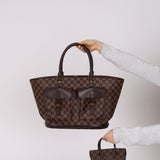 Louis Vuitton Damier Ebene Manosque GM with Pochette