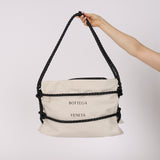 Bottega Veneta Quadronno Tote Toile and Leather