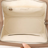 Chanel 1996 Dark Beige Caviar Turnlock Quilted Chain Tote