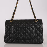 Chanel 1997 Black Caviar Medium Classic Double Flap Bag 24K GP