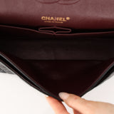 Chanel 1997 Black Caviar Medium Classic Double Flap Bag 24K GP