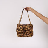 Saint Laurent Medium Niki Shoulder Bag Leopard Print Fur