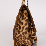 Saint Laurent Medium Niki Shoulder Bag Leopard Print Fur