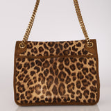 Saint Laurent Medium Niki Shoulder Bag Leopard Print Fur