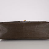 Chanel 1994 Chocolate Caviar Vertical Quilt Jumbo Single Flap 24K GP