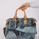 Limited Edition Louis Vuitton 2007 Monogram Denim Patchwork Speedy