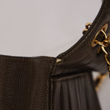 Chanel 1994 Chocolate Caviar Vertical Quilt Jumbo Single Flap 24K GP