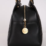 Chanel 2013 Black Lambskin Diamond CC Chain Tote