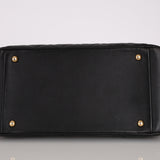 Chanel 2013 Black Lambskin Diamond CC Chain Tote