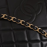 Chanel 2013 Black Lambskin Diamond CC Chain Tote