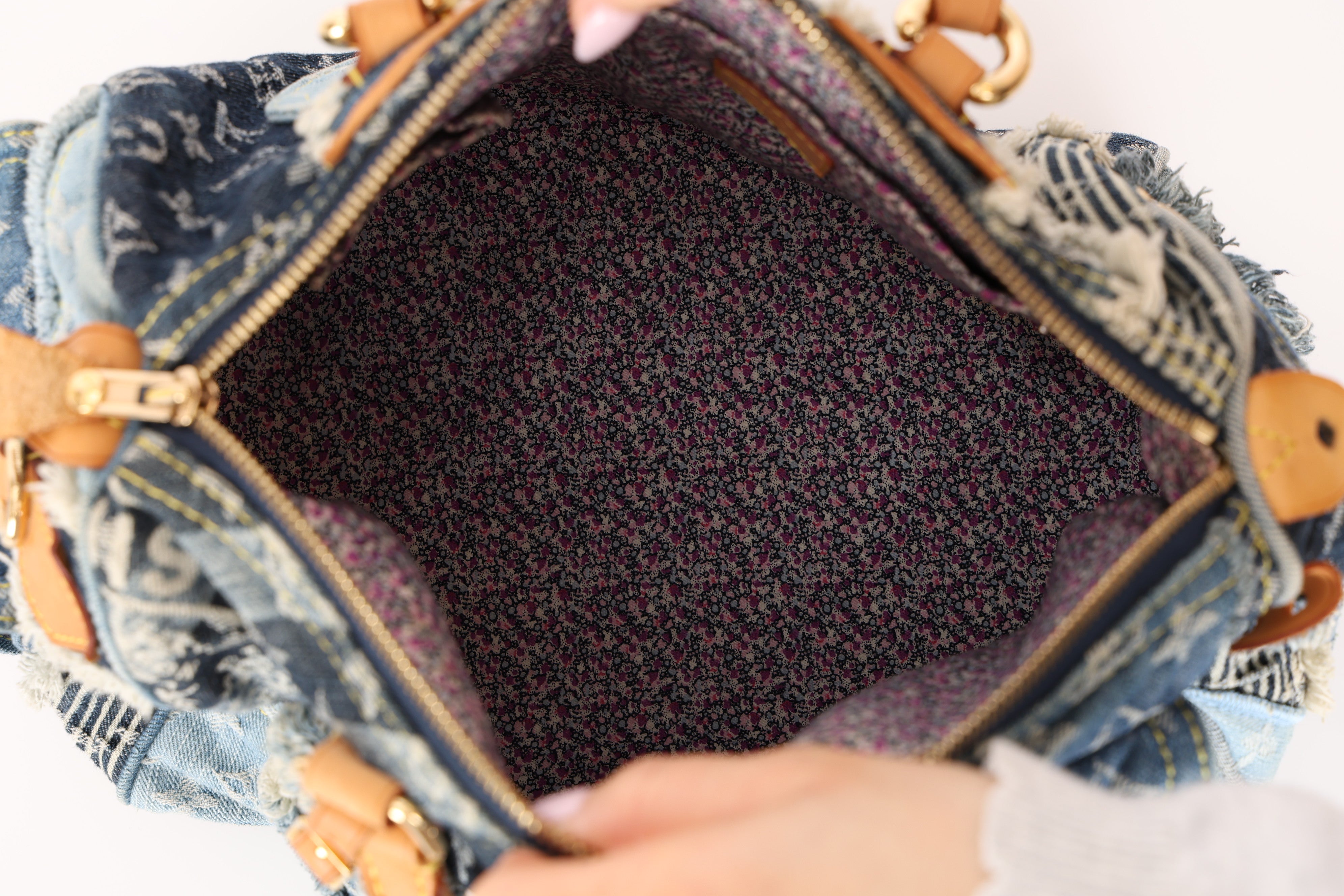 Limited Edition Louis Vuitton 2007 Monogram Denim Patchwork Speedy