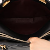Chanel 2013 Black Lambskin Diamond CC Chain Tote