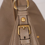 Prada Beige Leather Vitello Hobo