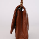 Chanel 2023 Toffee Brown Caviar Wallet on Chain GHW