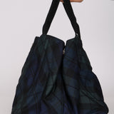 Prada Plaid Nylon Canapa Tote