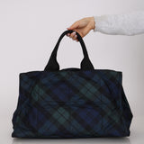 Prada Plaid Nylon Canapa Tote