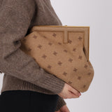 Limited Edition Fendi First Bag FF Karligraphy Medium Clutch